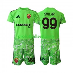 Fotballdrakt AS Roma Keeper Mile Svilar 99 Barn Hjemmekit 2026-2027 Kortermet