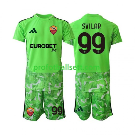 Fotballdrakt AS Roma Keeper Mile Svilar 99 Barn Hjemmekit 2026-2027 Kortermet