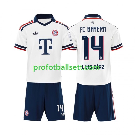 Fotballdrakt FC Bayern München Luis Diaz 14 Barn Bortekit 2026-2027 Kortermet