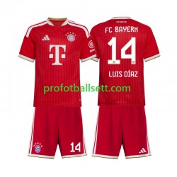 Fotballdrakt FC Bayern München Luis Diaz 14 Barn Hjemmekit 2026-2027 Kortermet