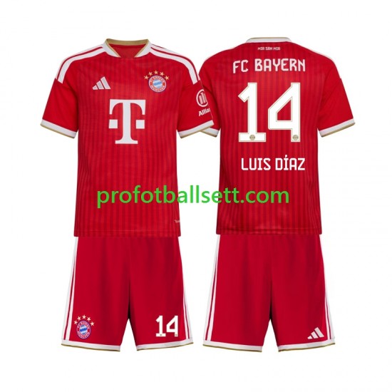 Fotballdrakt FC Bayern München Luis Diaz 14 Barn Hjemmekit 2026-2027 Kortermet