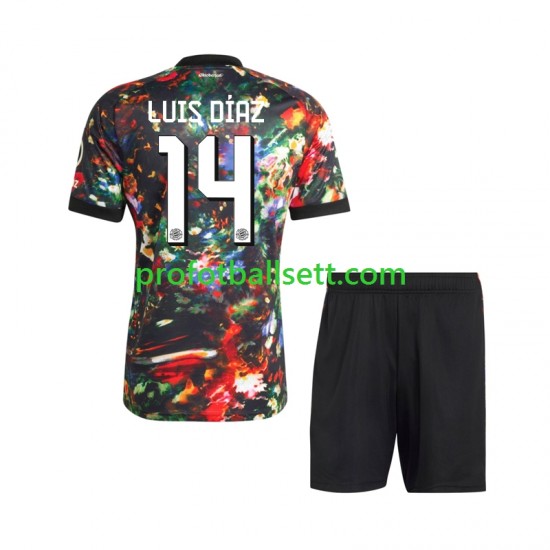 Fotballdrakt FC Bayern München Luis Diaz 14 Oktoberfest Barn Hjemmekit 2026-2027 Kortermet