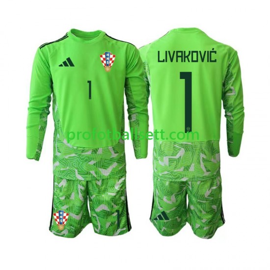 Fotballdrakt Kroatia Keeper Dominik Livakovic 25 Barn Hjemmekit 2026-2027 Langermet