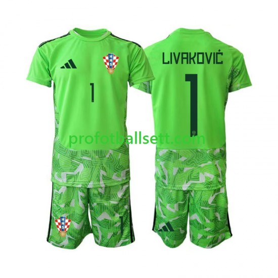 Fotballdrakt Kroatia Keeper Dominik Livakovic 25 Barn Hjemmekit 2026-2027 Kortermet