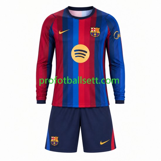Fotballdrakt FC Barcelona Barn Hjemmekit 2026-2027 Langermet