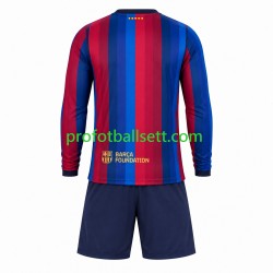 Fotballdrakt FC Barcelona Barn Hjemmekit 2026-2027 Langermet