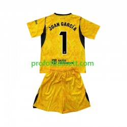Fotballdrakt FC Barcelona Keeper Joan Garcia 1 Barn Fjerdekit 2026-2027 Kortermet