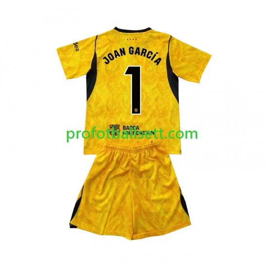 Fotballdrakt FC Barcelona Keeper Joan Garcia 1 Barn Fjerdekit 2026-2027 Kortermet