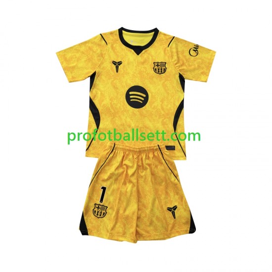 Fotballdrakt FC Barcelona Keeper Joan Garcia 1 Barn Fjerdekit 2026-2027 Kortermet