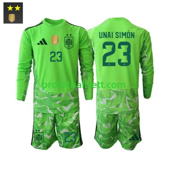 Fotballdrakt Spania Keeper Unai Simon 23 Barn Tredjekit 2026-2027 Langermet