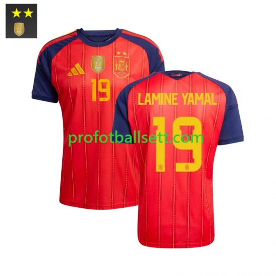 Fotballdrakt Spania Lamine Yamal 19 Herre Hjemmekit 2026-2027 Kortermet