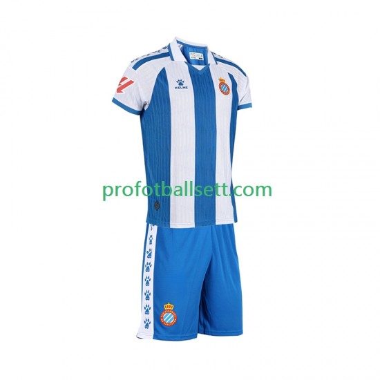 Fotballdrakt RCD Espanyol Barn Hjemmekit 2025-2026 Kortermet