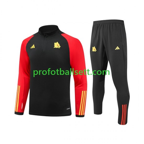 AS Roma 2023-2024 Svart Trenings Collegegenser Set
