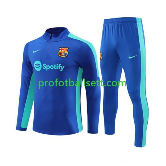 FC Barcelona 2023-2024 Blå Trenings Collegegenser Set SKU001