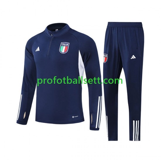 Italia 2023-2024 Blå Trenings Collegegenser Set