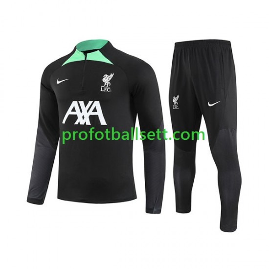 Liverpool 2023-2024 Svart Trenings Collegegenser Set