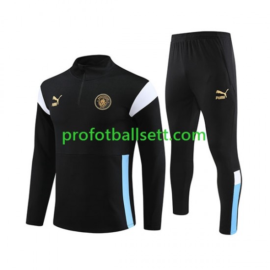 Manchester City 2023-2024 Svart Trenings Collegegenser Set