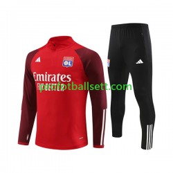 Olympique Lyonnais 2023-2024 Rød Trenings Collegegenser Set