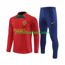 Portugal 2023-2024 Rød Trenings Collegegenser Set