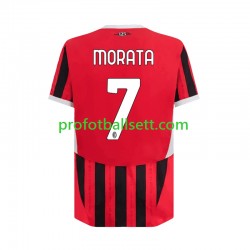 Fotballdrakt AC Milan Alvaro Morata 7 Herre Hjemmekit 2024-2025 Kortermet