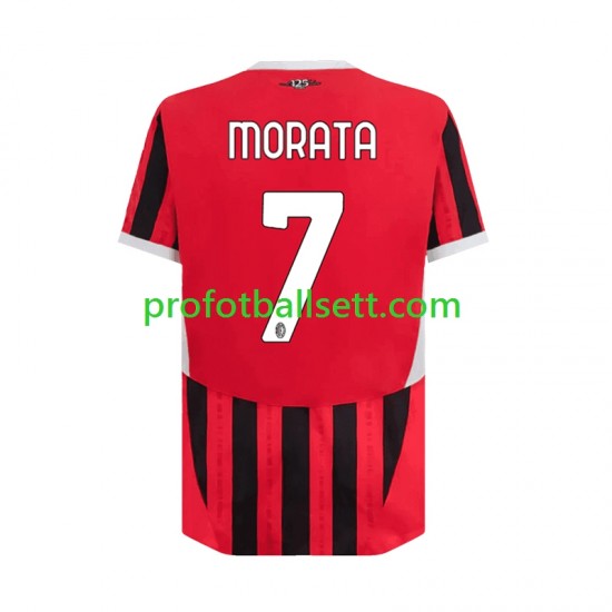 Fotballdrakt AC Milan Alvaro Morata 7 Herre Hjemmekit 2024-2025 Kortermet
