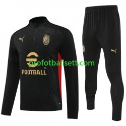 AC Milan 2024-2025 Svart Trenings Collegegenser Set