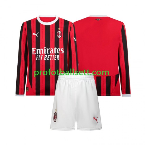 Fotballdrakt AC Milan Barn Hjemmekit 2024-2025 Langermet