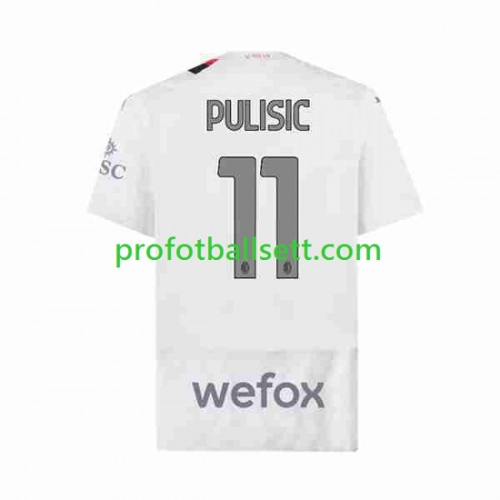 Fotballdrakt AC Milan Christian Pulisic 11 Herre Bortekit 2023-2024 Kortermet