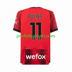 Fotballdrakt AC Milan Christian Pulisic 11 Herre Hjemmekit 2023-2024 Kortermet