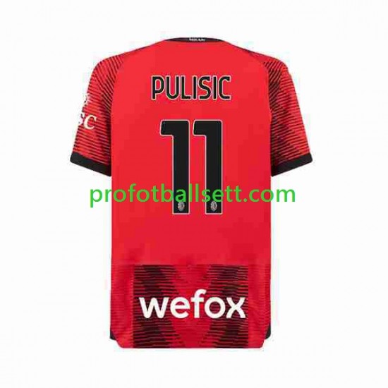 Fotballdrakt AC Milan Christian Pulisic 11 Herre Hjemmekit 2023-2024 Kortermet