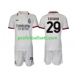 Fotballdrakt AC Milan Fofana 29 Barn Bortekit 2024-2025 Kortermet