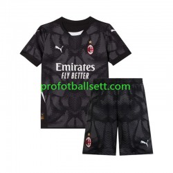 Fotballdrakt AC Milan Keeper Barn Hjemmekit 2024-2025 Svart Kortermet