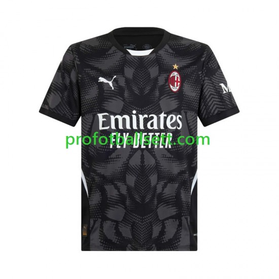 Fotballdrakt AC Milan Keeper Herre Hjemmekit 2024-2025 Svart Kortermet