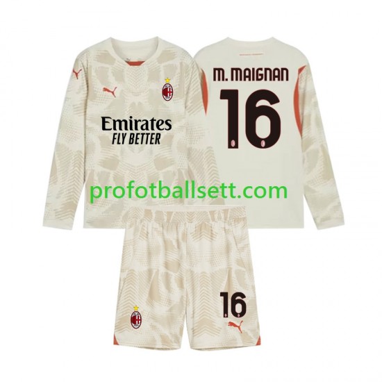 Fotballdrakt AC Milan Keeper Mike Maignan 16 Barn Tredjekit 2024-2025 Langermet