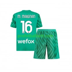 Fotballdrakt AC Milan Keeper Mike Maignan 16 Barn Hjemmekit 2023-2024 Kortermet