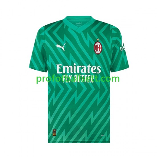 Fotballdrakt AC Milan Keeper Mike Maignan 16 Barn Hjemmekit 2023-2024 Kortermet