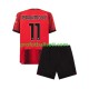 Fotballdrakt AC Milan Ibrahimovic 11 Barn Hjemmekit 2023-2024 Kortermet
