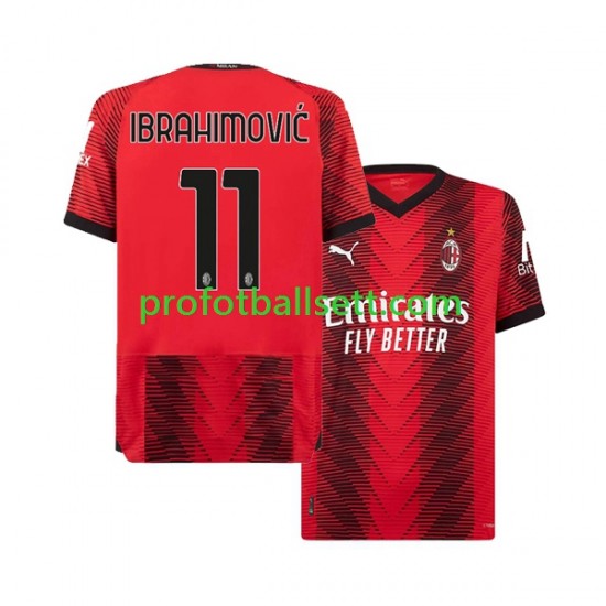 Fotballdrakt AC Milan Ibrahimovic 11 Herre Hjemmekit 2023-2024 Kortermet