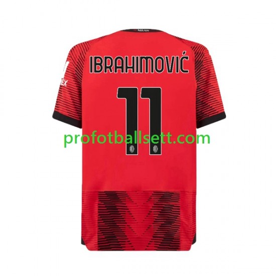 Fotballdrakt AC Milan Ibrahimovic 11 Herre Hjemmekit 2023-2024 Kortermet