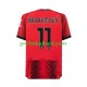 Fotballdrakt AC Milan Ibrahimovic 11 Herre Hjemmekit 2023-2024 Kortermet