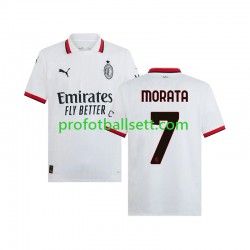Fotballdrakt AC Milan Morata 7 Herre Bortekit 2024-2025 Kortermet