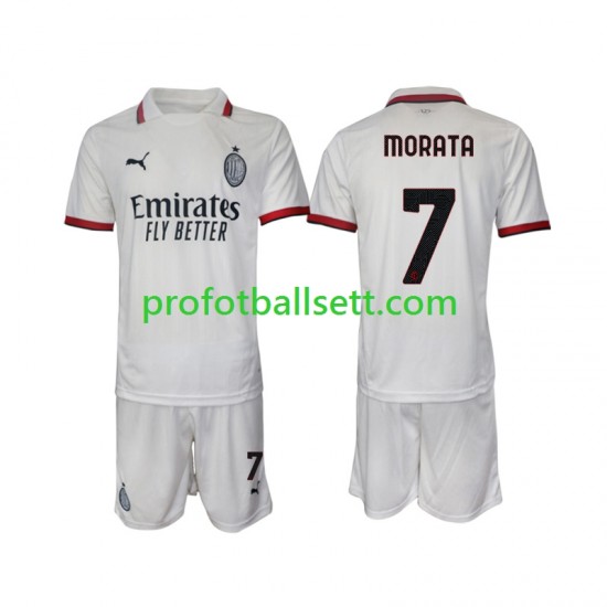 Fotballdrakt AC Milan Morata 7 Barn Bortekit 2024-2025 Kortermet