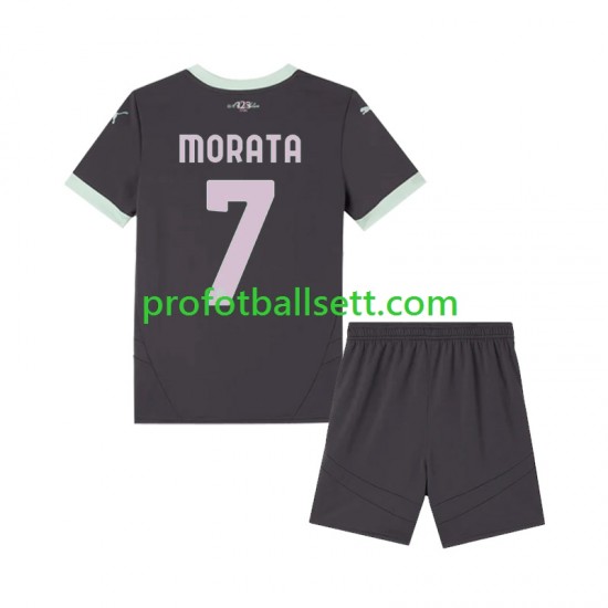 Fotballdrakt AC Milan Morata 7 Barn Tredjekit 2024-2025 Kortermet