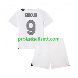 Fotballdrakt AC Milan Olivier Giroud 9 Barn Bortekit 2023-2024 Kortermet