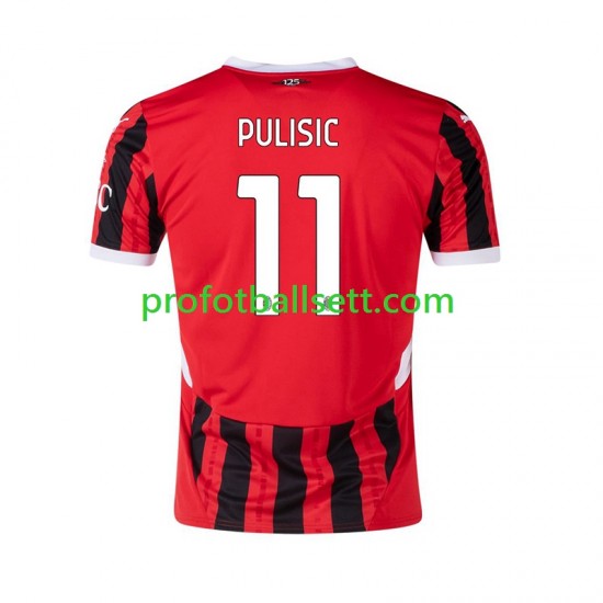 Fotballdrakt AC Milan Pulisic 11 Herre Hjemmekit 2024-2025 Kortermet