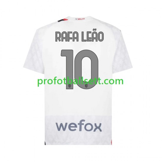 Fotballdrakt AC Milan Rafael Leao 10 Herre Bortekit 2023-2024 Kortermet