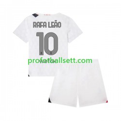 Fotballdrakt AC Milan Rafael Leao 10 Barn Bortekit 2023-2024 Kortermet