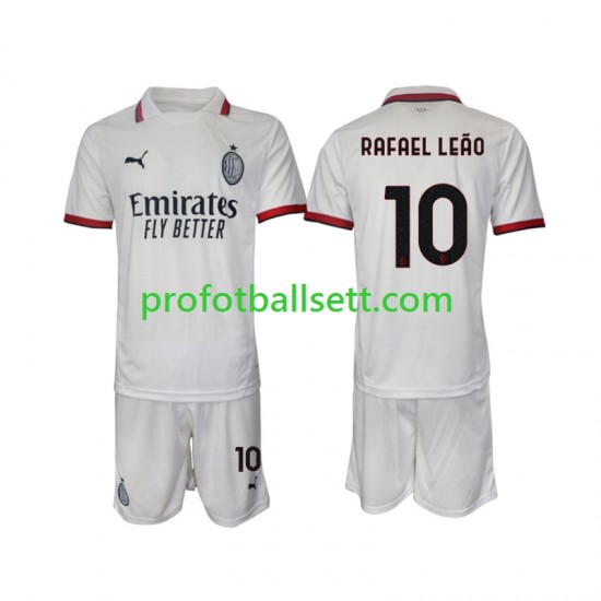 Fotballdrakt AC Milan Rafael Leao 10 Barn Bortekit 2024-2025 Kortermet