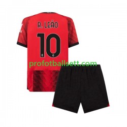 Fotballdrakt AC Milan Rafael Leao 10 Barn Hjemmekit 2023-2024 Kortermet