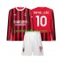 Fotballdrakt AC Milan Rafael Leao 10 Barn Hjemmekit 2024-2025 Langermet